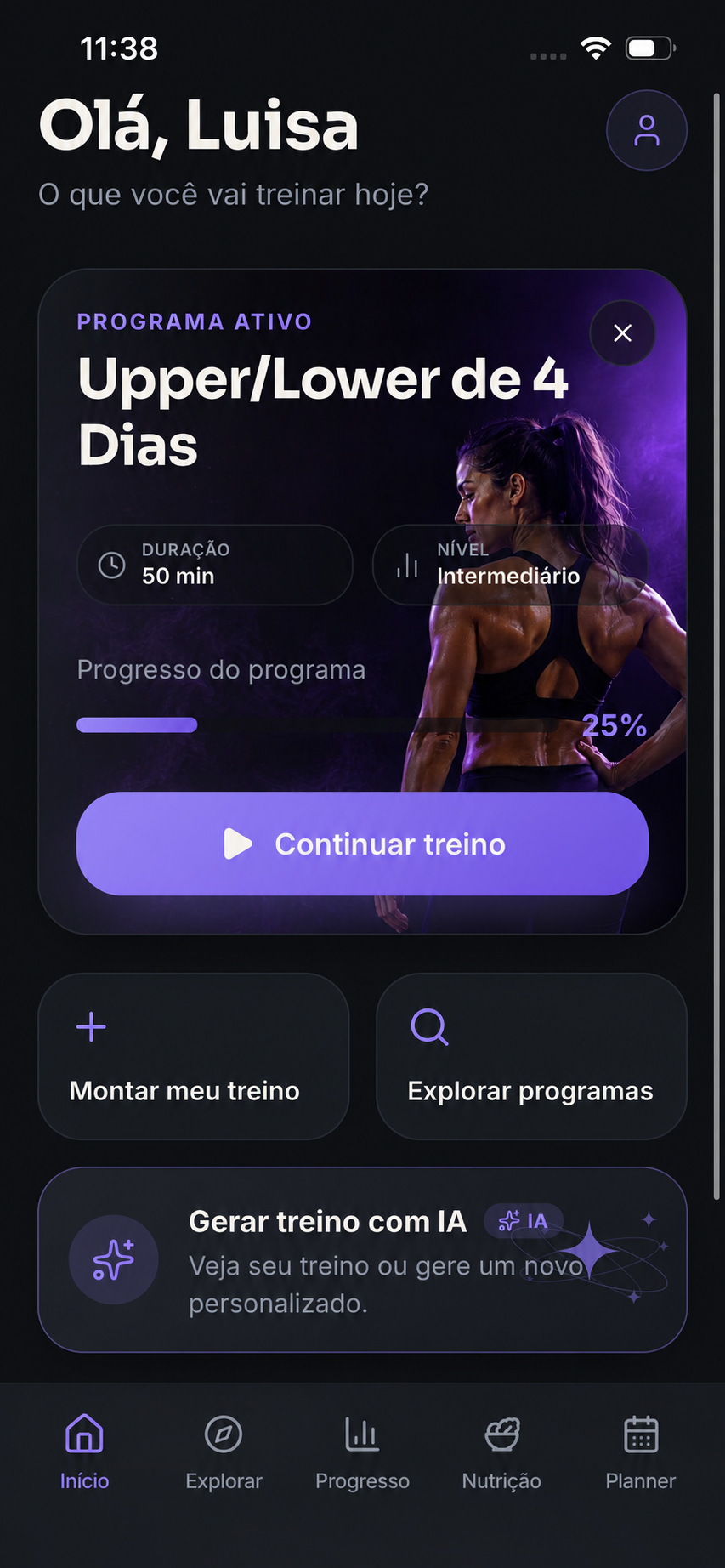 Tela inicial do app Flow Studio